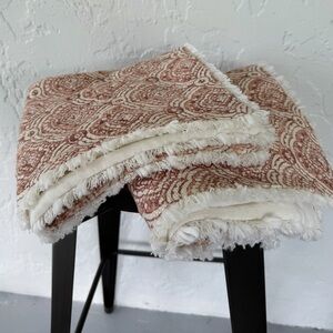 2 Pottery Barn Linen Pillow Covers “Marlin” 22” x 22” NEW